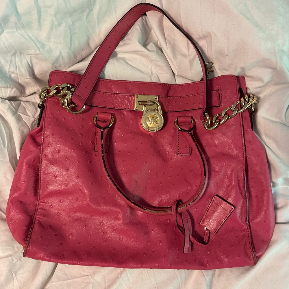 Great condition Ostrich leather Michael Kors bag 🎄🎅🏼